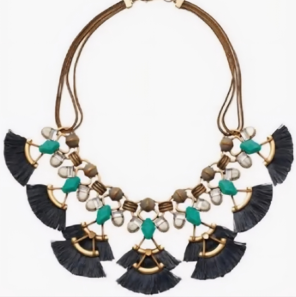 Stella & Dot Lotus Gold Statement Necklace